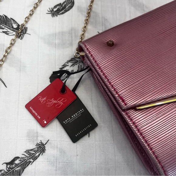 Pink Ribbed Kate Appleby Purse - Picture 2 of 14